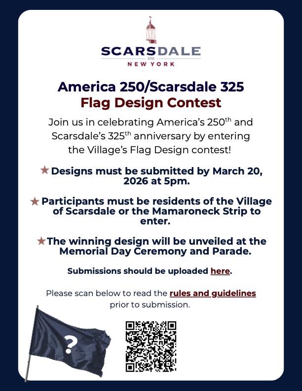 Village of Scarsdale Flag Design Contest Flyer